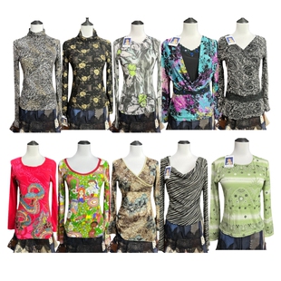 古着vintage4美式复古欧美上衣原宿辣妹ins亚文化酷辣网纱长袖T恤