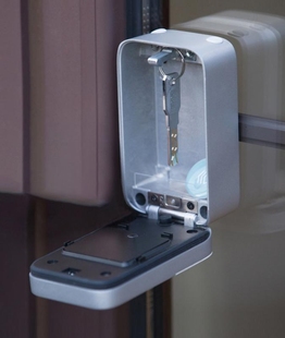 指纹密码钥匙盒装修家用防盗远程密码盒门口开锁放钥匙箱