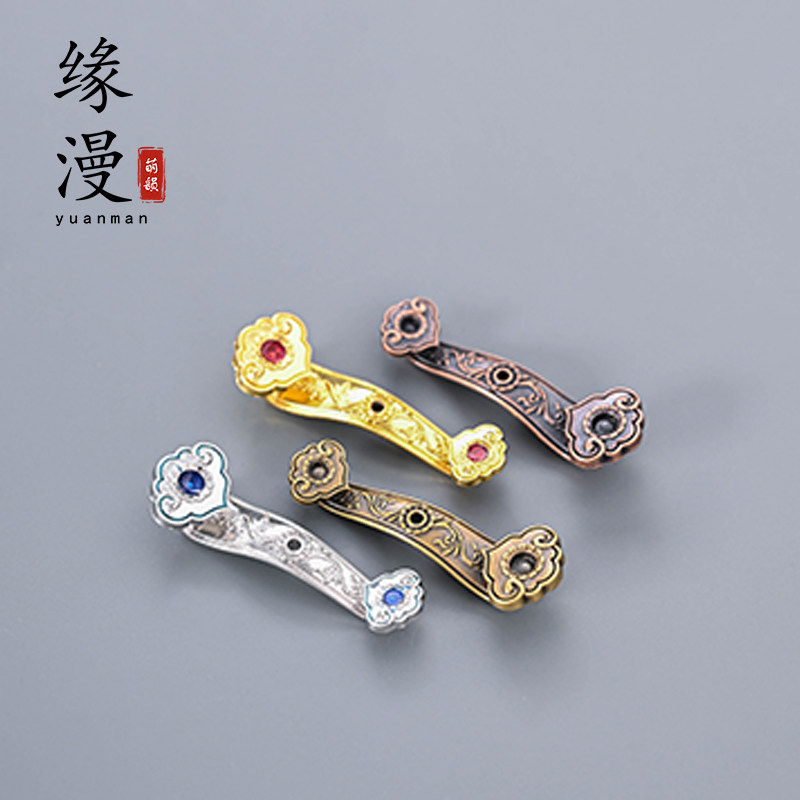 缘漫堂如意线香合金单香插单孔小摆件禅意香道零配件铜色室内茶桌