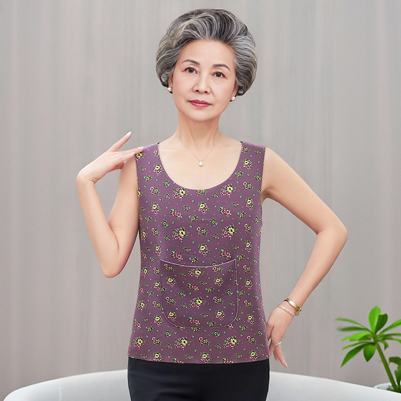 德绒带兜背心打底衫上衣图片