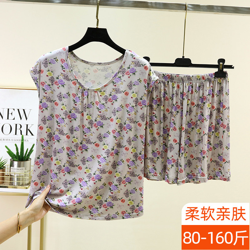 薄款莫代尔无袖家居服套装图片