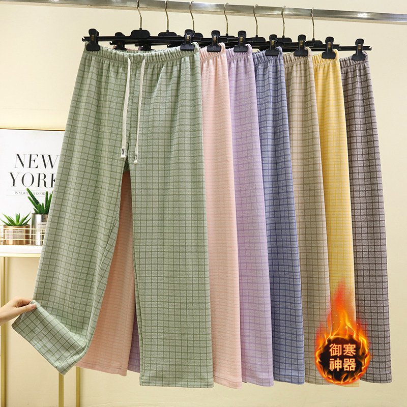 秋冬德绒直筒休闲长裤