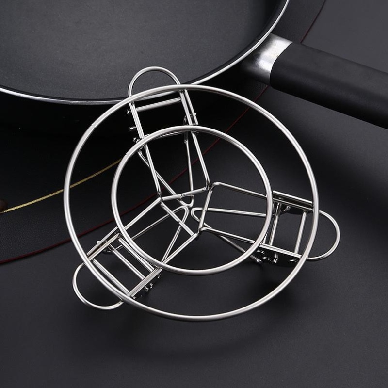 304不锈钢蒸架可伸缩蒸架蒸格厨房家用多功能折叠蒸架过年蒸馒头