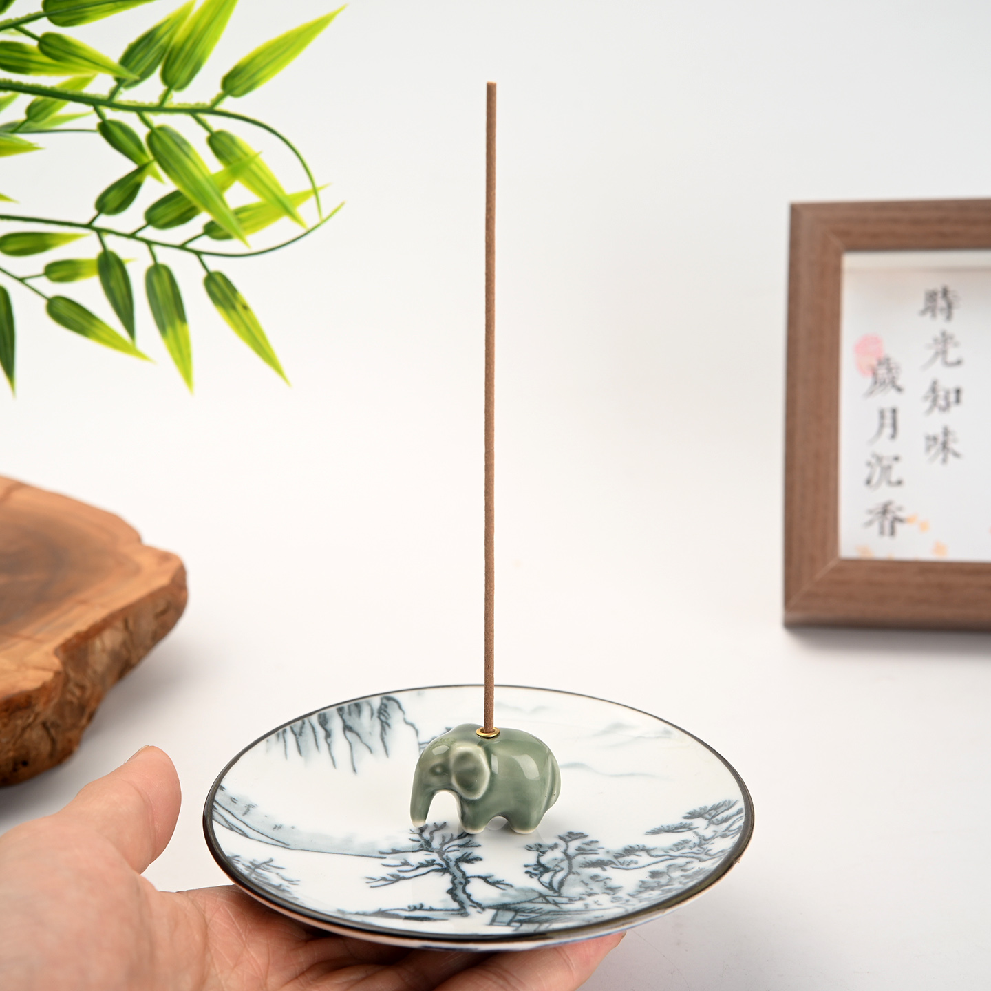 大象线香插迷你可携简约创意香炉