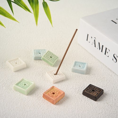 迷你方形陶瓷线香香插禅意茶道