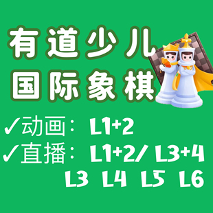 有道国际象棋L1+2卡搭动画ai课L3+4L5L6纵横直播可对弈Chess&Fun