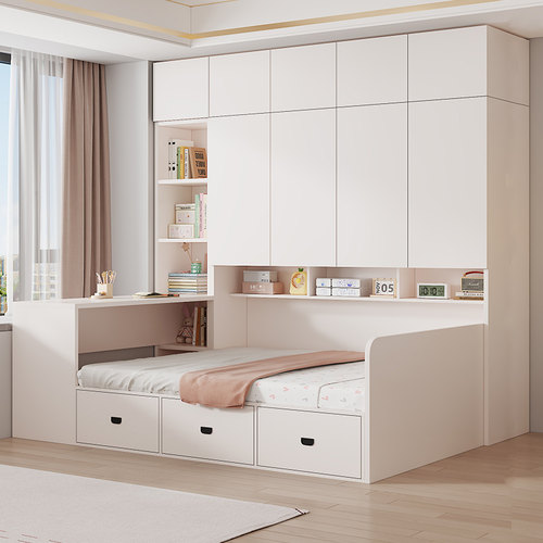 儿童床衣柜一体多功能榻榻米