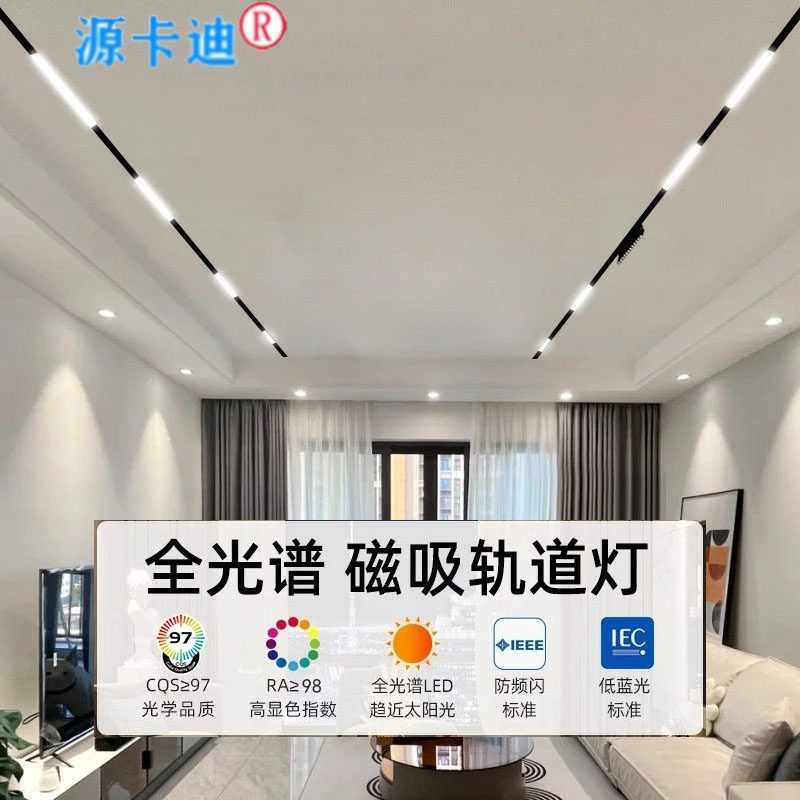 护眼磁吸轨道灯无主灯健康防眩灯图片