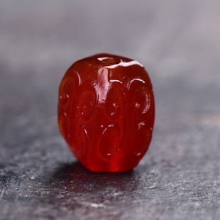 天然红老玛瑙diy回纹桶珠灯笼珠扭配珠隔珠藏式文玩佛珠手串配饰