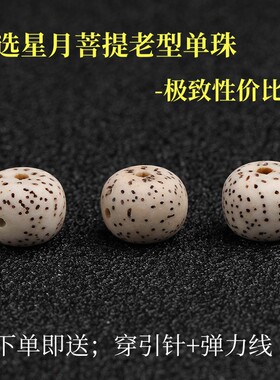 单颗海南星月菩提子佛珠手串文玩