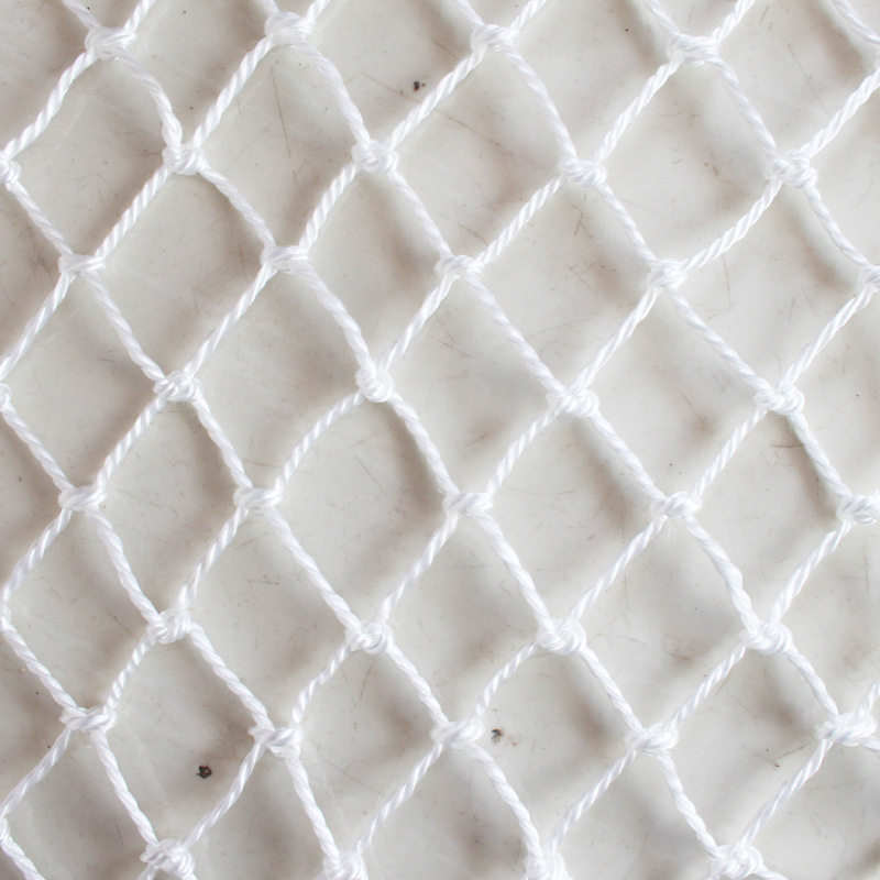 高强白网建筑安水平网白色兜底大眼网工地施工防坠防护网