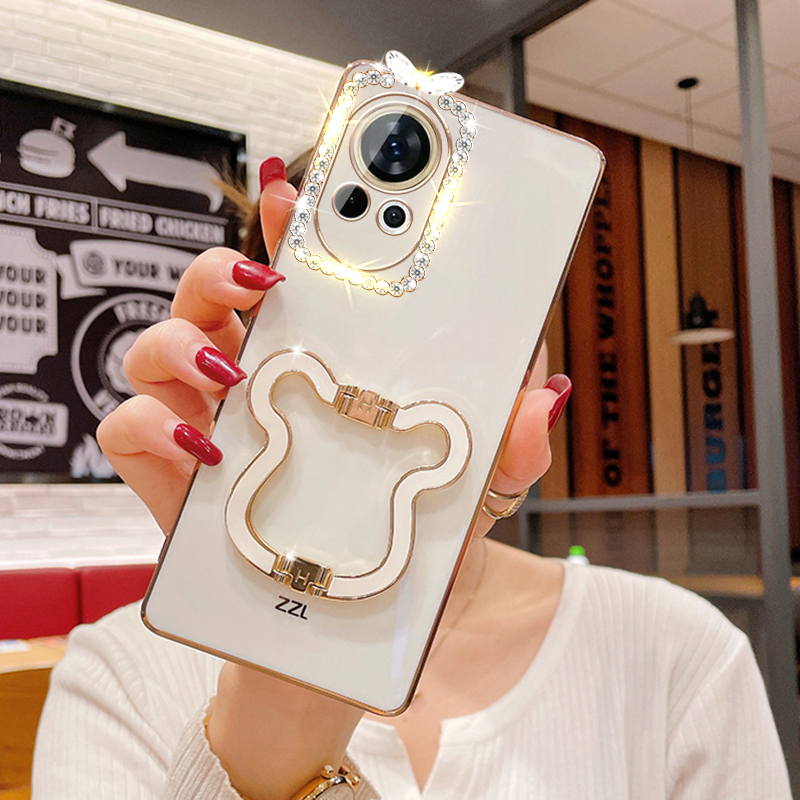 华为Nova12硅胶手机壳时尚带支架