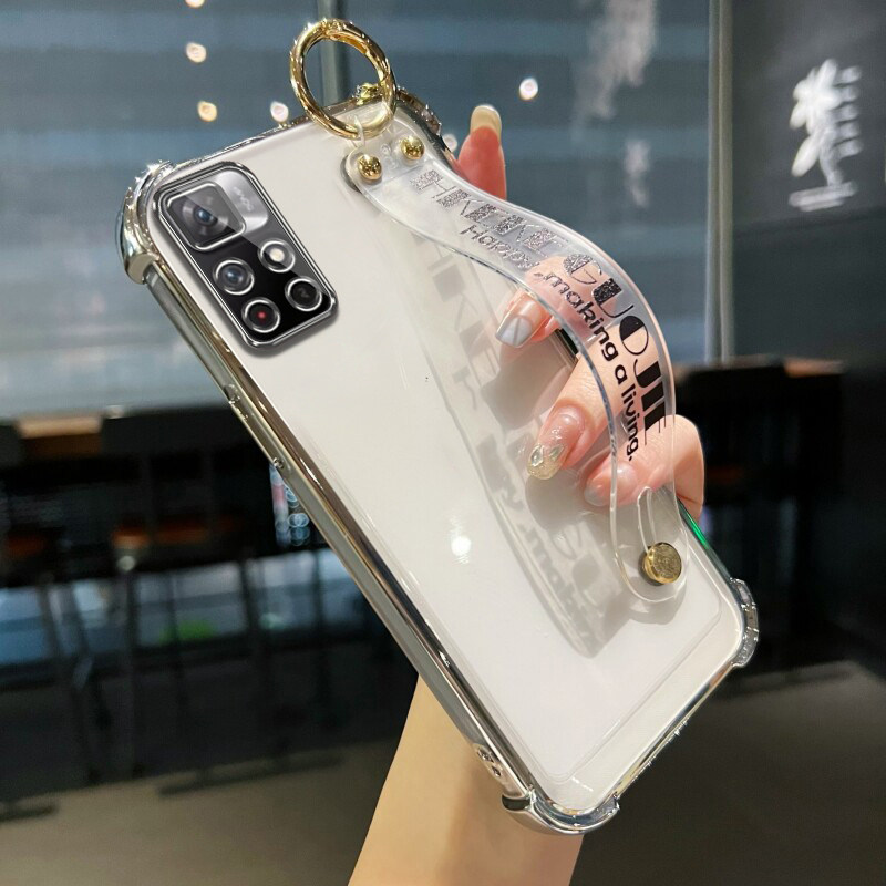 适用于字母腕带透明小米RedmiNote115G手机壳新款note11Pro轻奢女款minote11硅胶软壳minote11Pro+自带镜头膜