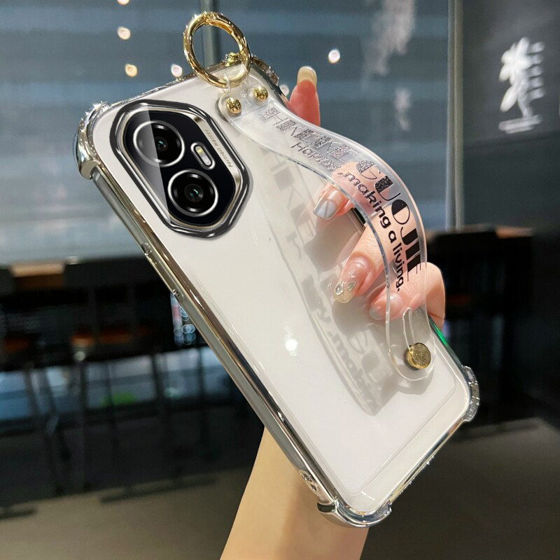 适用于字母腕带透明荣耀300Pro手机壳新款AMP-AN00轻奢女款honor硅胶软壳3OOpro全包边荣耀3OOPro镜头全包式