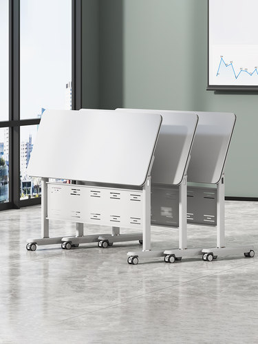 培训桌可折叠双人课桌可移动学习桌拼接组合长条桌办公会议室桌子