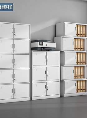 五节文件柜资料柜凭证柜财务档案柜办公室收纳储物柜分体柜铁皮柜