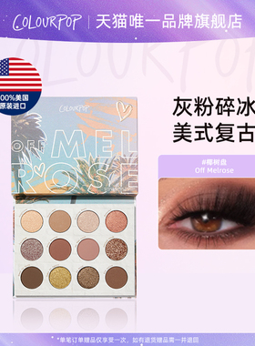 COLOURPOP（美国）椰树盘十二色Off Melrose眼影盘大地色哑光日常