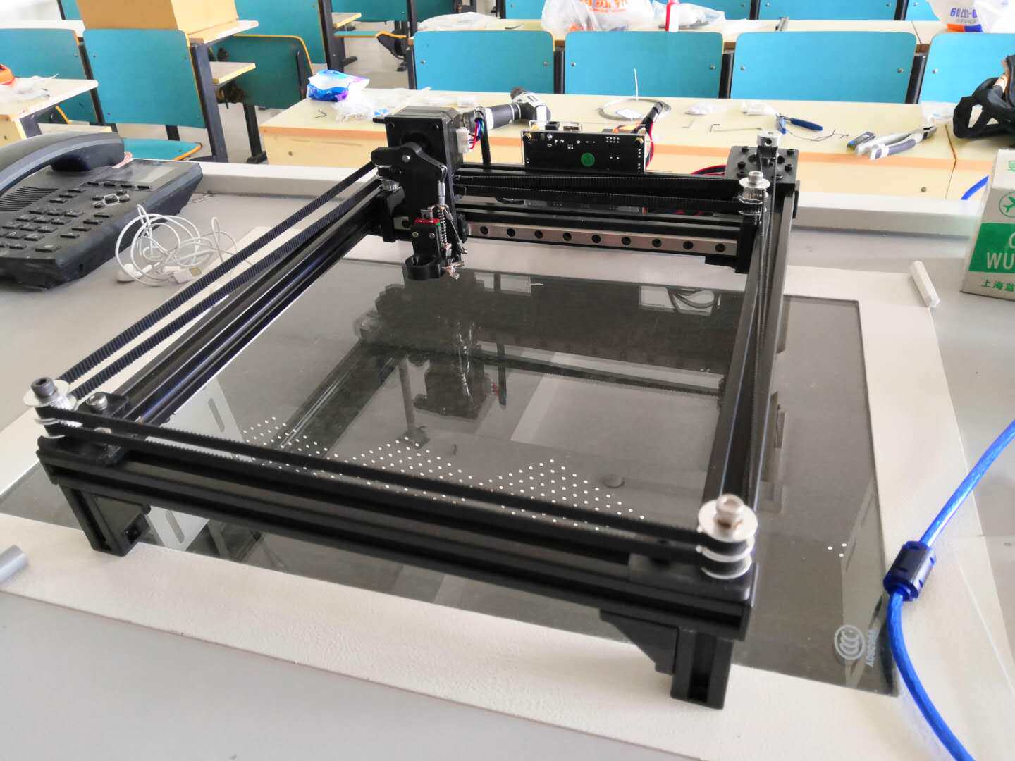 现货 高速写字机器人 corexy结构 线轨版写字机 仿手写写字机