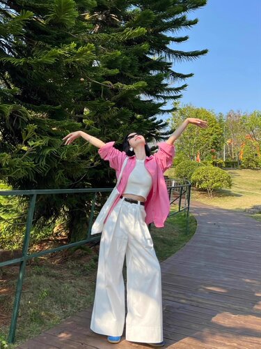 【送运费险】粉色长袖防晒衬衫女