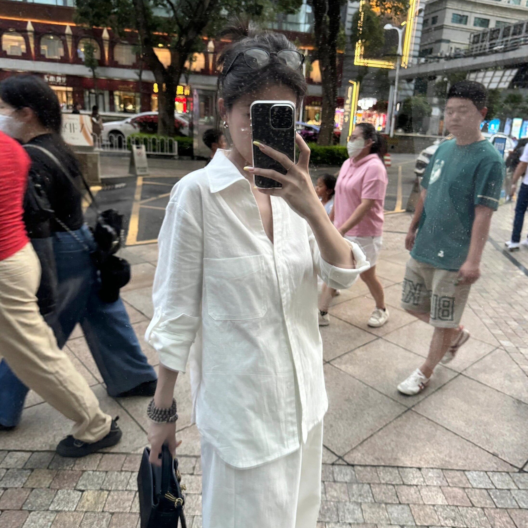 慵懒风白色棉麻衬衫女2026夏季气质老钱风休闲棉麻衬衣防晒上衣女