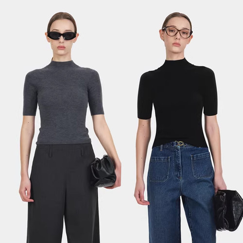 【送运费险】老钱风气质中袖上衣