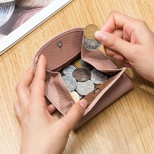 钱包零钱折叠rfid简约小钱大容量迷你超薄真皮包女士亚马逊日式夹