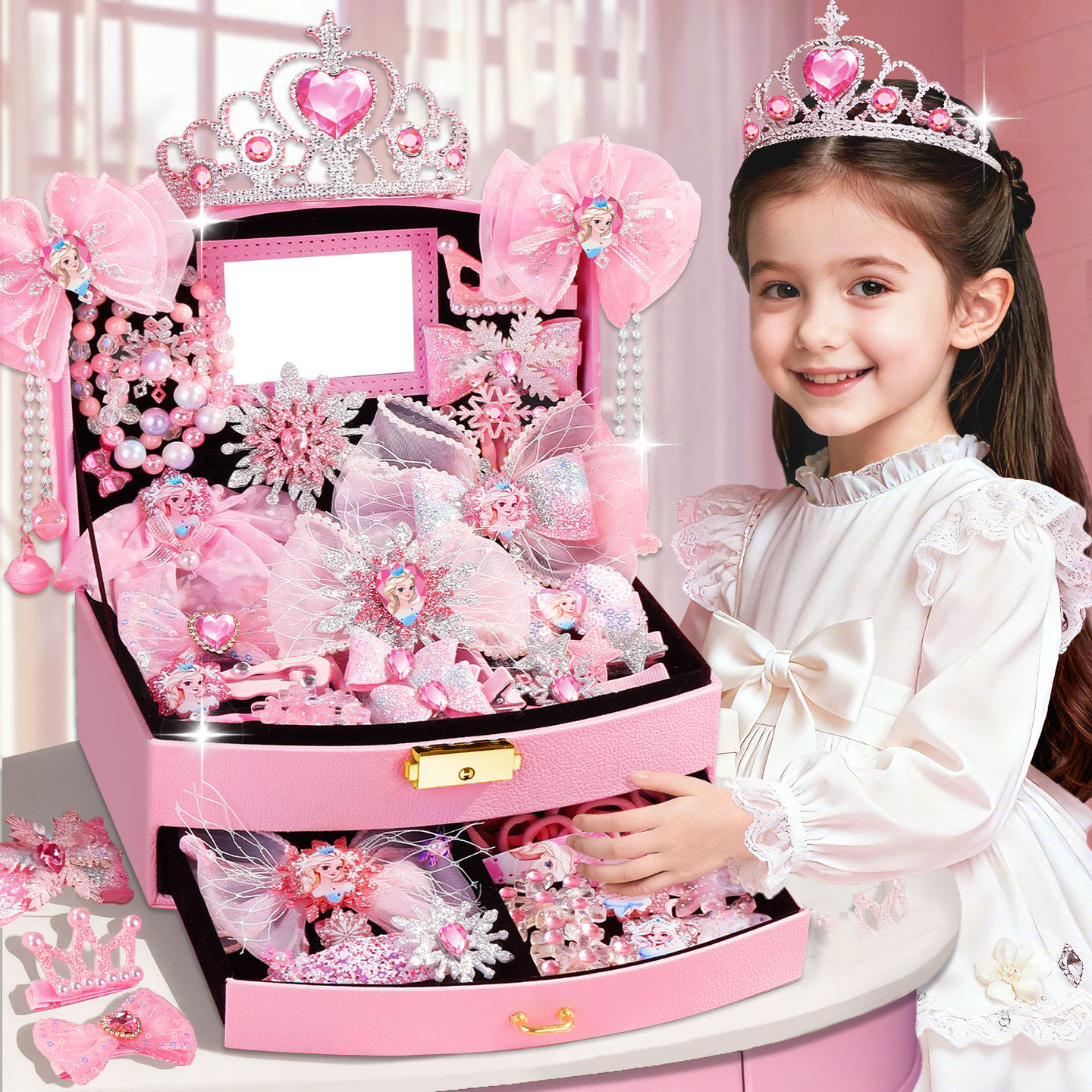 女孩过家家玩县艾莎公主