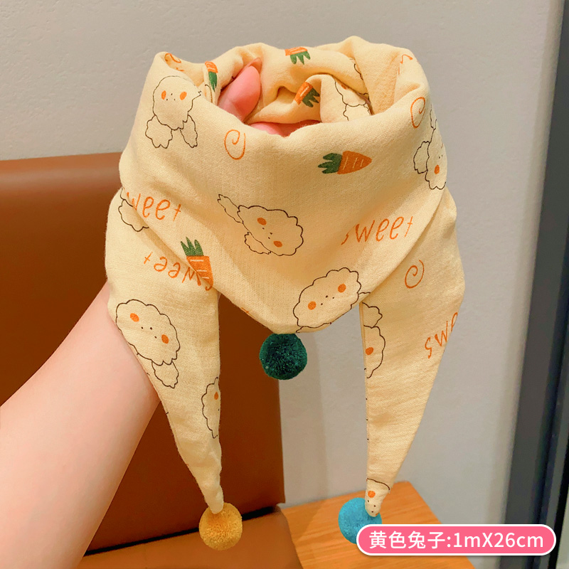 儿童围巾女童保暖围脖宝宝三角巾