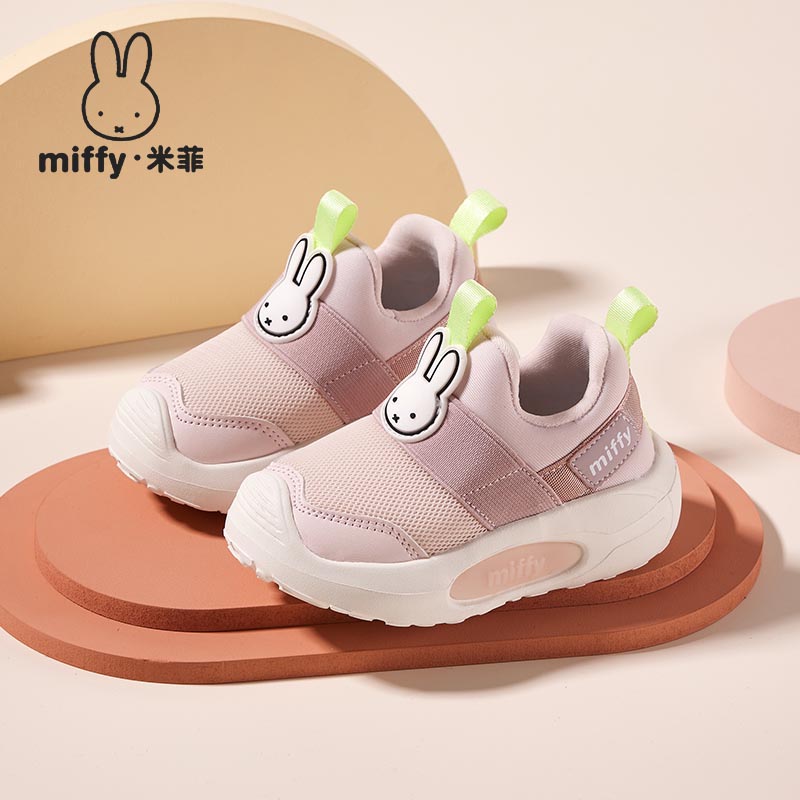 稳步鞋透气女童一脚蹬学步鞋