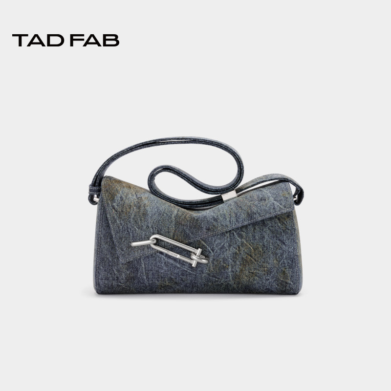 tadfab锁扣腋下包牛仔斜挎包