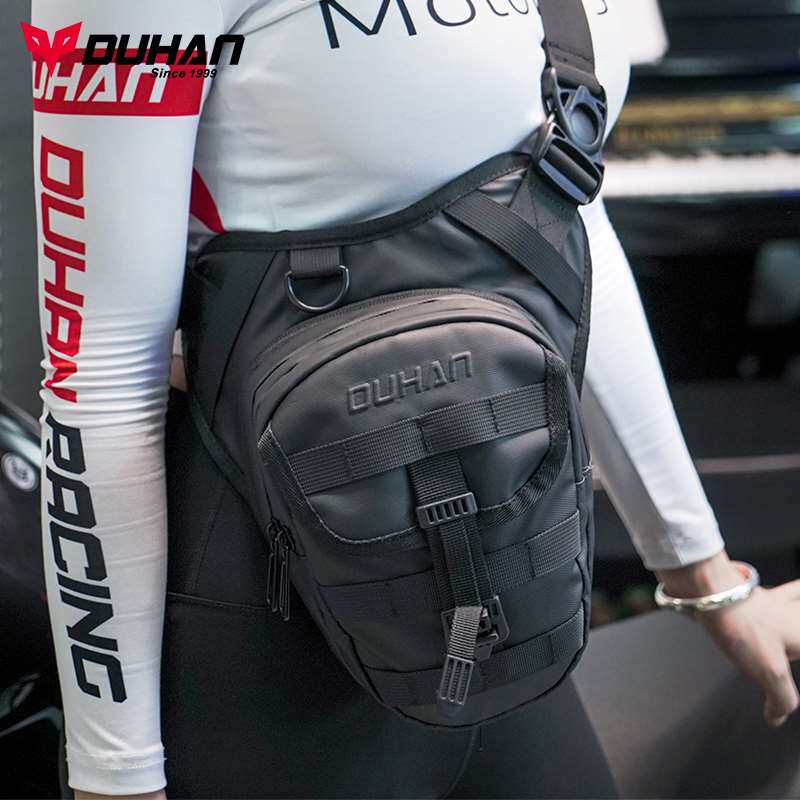 杜汉DUHAN摩托车腰包骑行腿包男女可扩张多功能斜挎包户外运动包