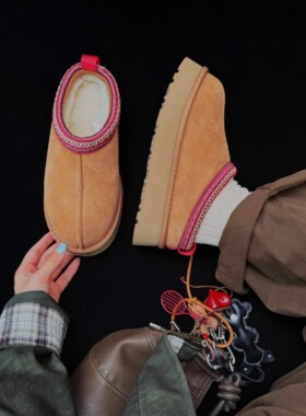 【厚底民族风】4CM｜桑坡羊皮毛一体雪地靴增高轻便保暖轻便新款