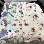 可穿睡裤 女2024春秋薄款 卡伊可爱遛弯裤 300斤特大码 高腰阔腿裤