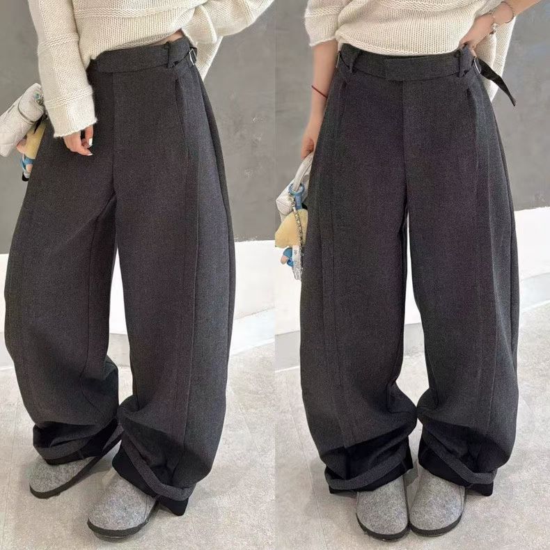 高腰显瘦百搭直筒阔腿裤潮