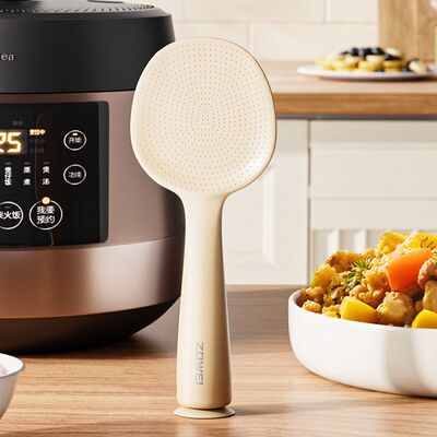 吸盘式饭勺耐高温可立式不粘米盛饭铲子食品级站立家用防滑米饭勺