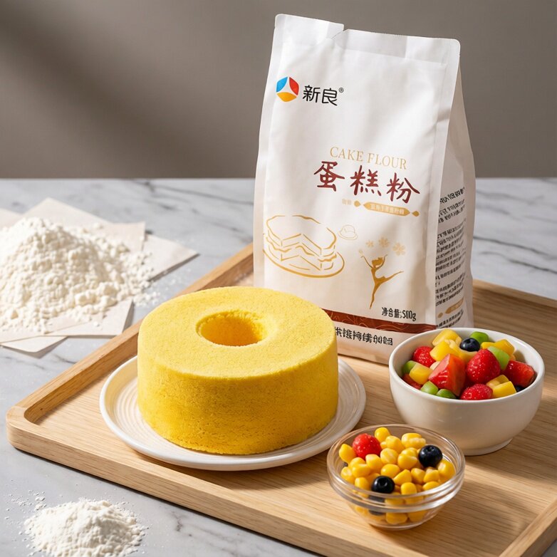 新良低筋面粉蛋糕粉烘焙原料饼干糕家用蓬松面粉小麦粉500g家用粉