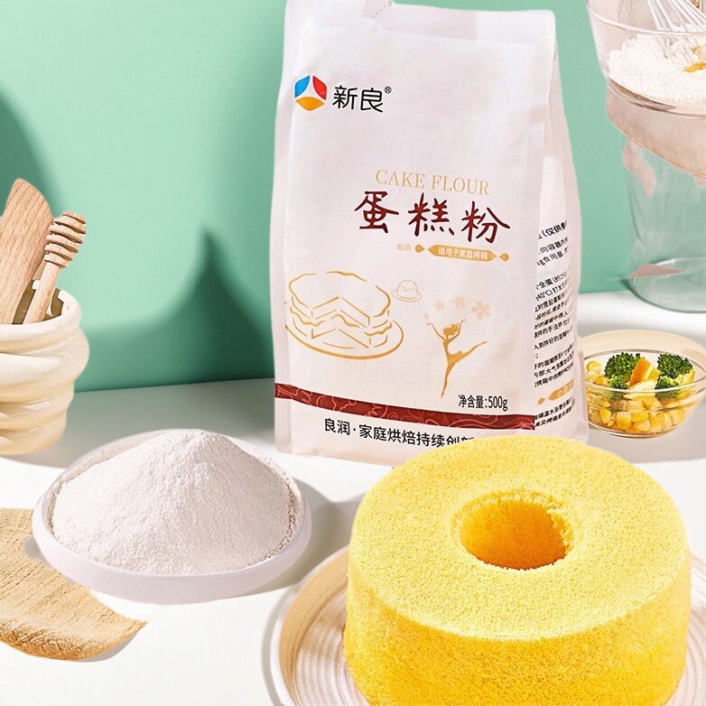 新良低筋面粉蛋糕粉烘焙原料饼干糕家用蓬松面粉小麦粉500g家用粉