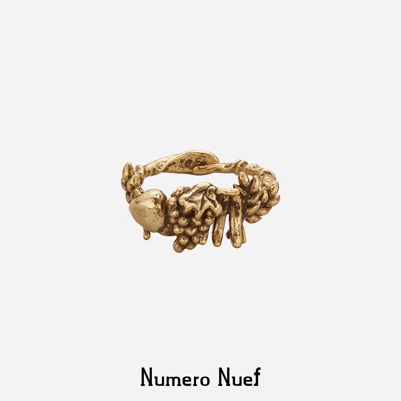Nuef “Cornucopia”丰饶系列立体果实藤蔓开口戒指