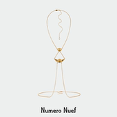 Nuef 手工雕刻天使贝壳淡水珠胸链身体项链 系列 Alle Sirene