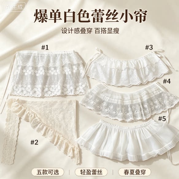 女童夏装芭蕾风半身裙中大童夏季蕾丝网纱短裙子儿童叠穿系带屁帘