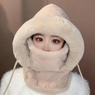 2025新款冬季女款骑行帽防风防寒