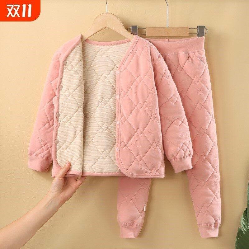 校服神器冬季内搭儿童棉服男童女童棉袄加厚棉衣裤小学生保暖套装