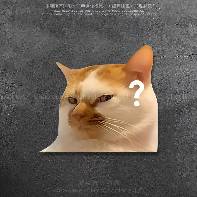 chapterbyte汽车贴纸猫咪表情包