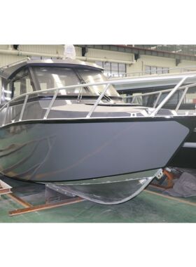 7.5米灰色Profisher铝合金钓鱼艇专业钓鱼船可办证的钓鱼船