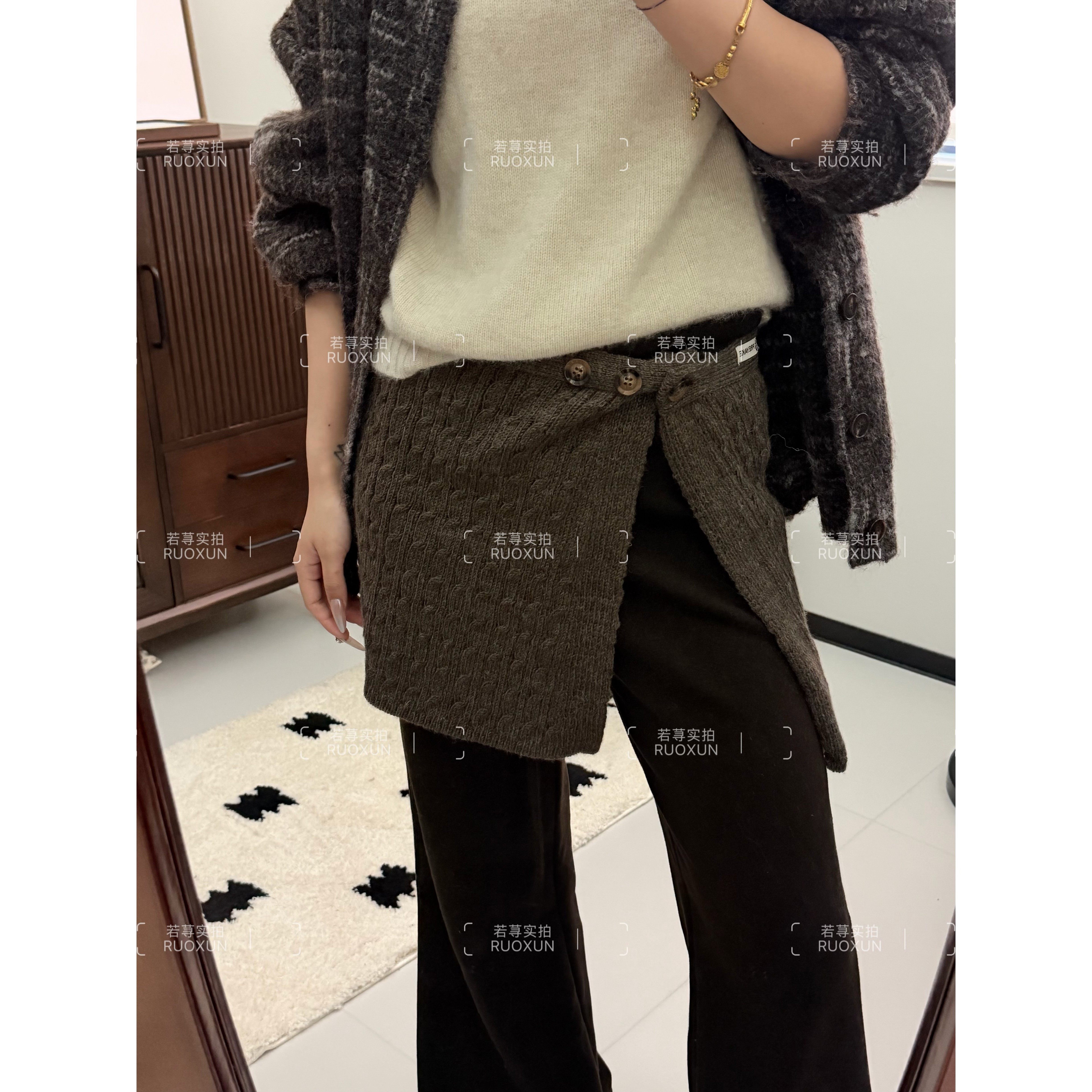 RuoXun显瘦羊毛针织屁帘女遮肉遮屁股可拆卸半裙通勤百搭小配饰潮,女装/女士精品,半身裙,淘宝优惠券,粉丝福利购,淘宝优惠卷