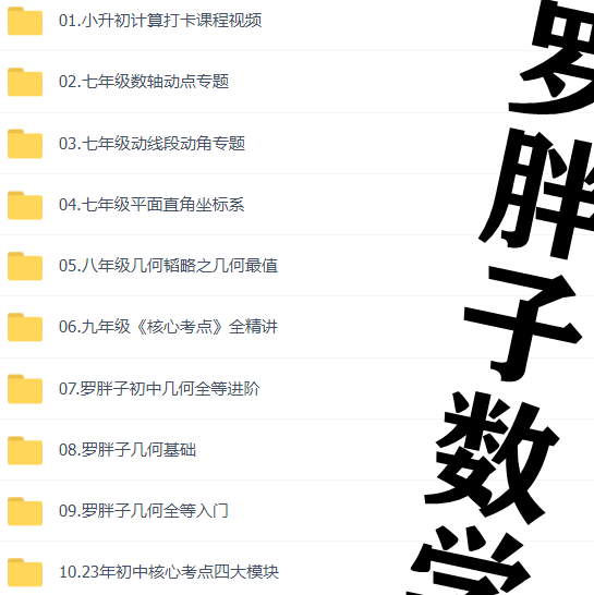 小升初计算打卡视频七年级数轴动点八年级几何韬略最值全等进阶