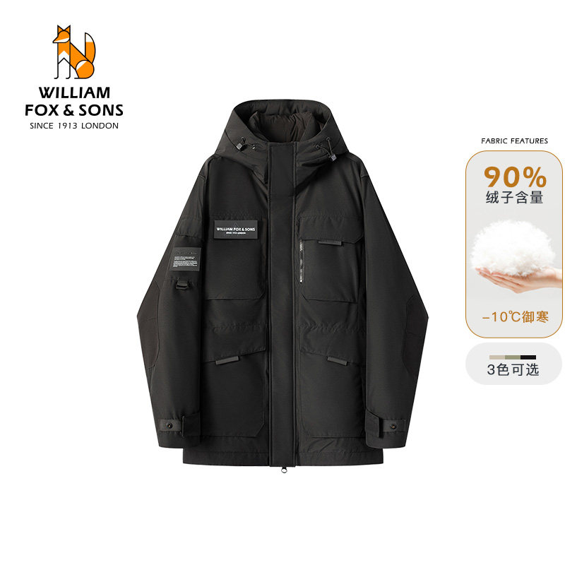 英国小狐狸连帽加厚连帽羽绒服