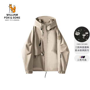 英国小狐狸2026春秋户外三防时尚 仿冲锋衣夹克露营防风外套男女款