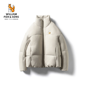 限时清仓 威廉福克斯冬季 复古短款 时尚 立领防风羽绒服外套男款