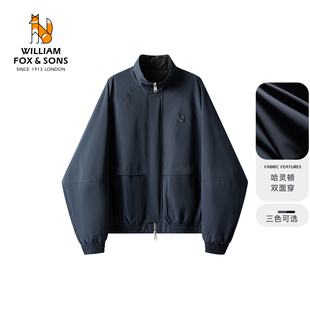 【限时清仓】威廉福克斯复古双面穿夹克秋季休闲哈灵顿外套男